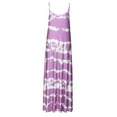 thumbnail image 3 of ERTUTUYI Women's Summer Spaghetti Straps Striped Printed Casual Long Maxi Dress Purple M, 3 of 7