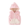 thumbnail image 1 of TIEVOSA Garçons Filles Veste d'Hiver à Fermeture Éclair Mignonne Douce Vestes (Rose Pâle), 1 of 9