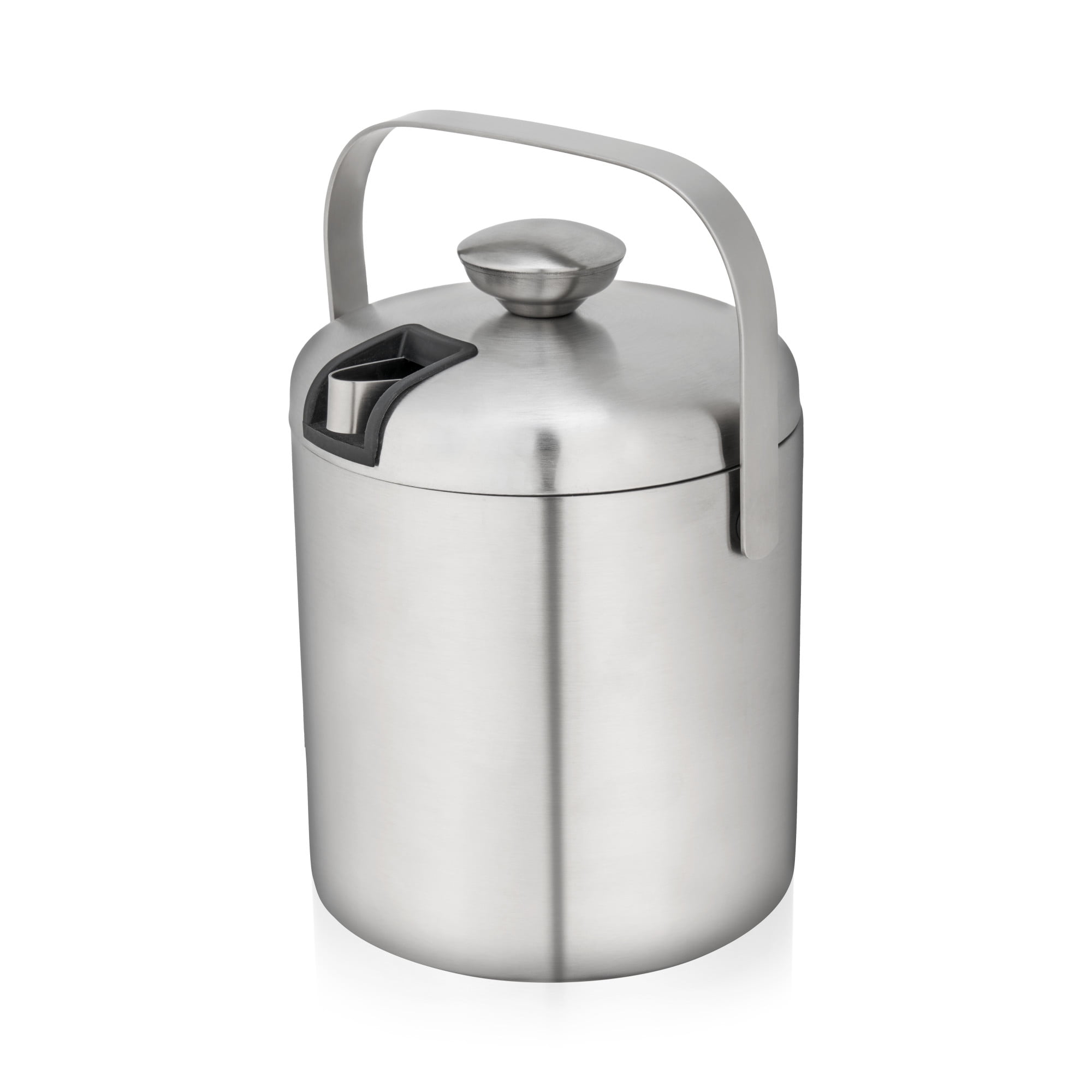True Stainless Steel Ice Bucket with Tongs, Double Walled Insulated Bar