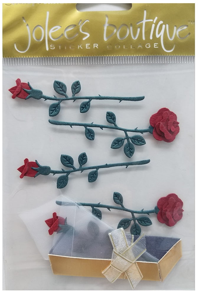 Jolee's Boutique Themed Stickers-Red Roses