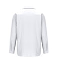 thumbnail image 4 of AherBiu Plus Size Mens Linen Shirts Long Sleeve Button down Lightweight Shirts Fall Solid Casual Beach Shirts, 4 of 5