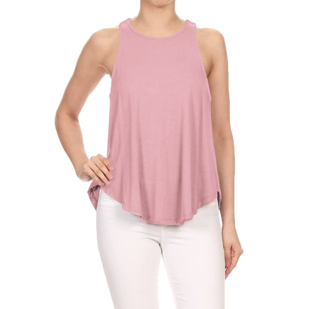 ladies high neck vest tops