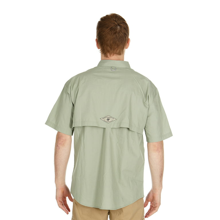 Men's Performance Fishing Shirt | Short Sleeve | Button Down | Vented |  100% Cotton