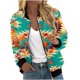 thumbnail image 1 of Chaquetas y abrigos casuales sin capucha de manga larga para mujer Sudadera holgada de manga larga con cremallera Chaqueta informal de béisbol de punto grueso Chaqueta de poliéster para mujer, 1 of 5