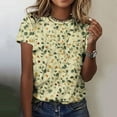 thumbnail image 2 of Otvok Fashionable Shirts for Women's Casual Pullover Printed Short Sleeved Round Neck Blouses, 2 of 6