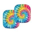 thumbnail image 2 of Yuyamidu Rainbow Tie Dye Automotive Windshield Sunshades 2 PCS Foldable Car Windshield Cover Accessories Non-Slip Car Sun Shade for Windshield for Sedan SUV Truck, 2 of 5