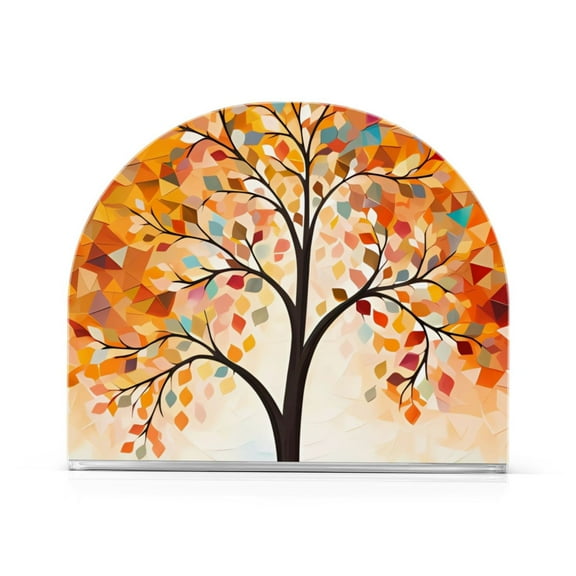 Orange Tree Abstract Acrylic Napkin Holder Clear Paper Tissue Dispenser Kitchen Dining Room Bathroom Party Hotel