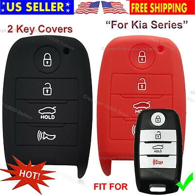 Dobrev Silicone Keyless Entry Case Fob Protector Cover Skin for Kia Niro Optima Sedona Sportage Sorento Soul Forte 2017 2018 2019 Smart Key
