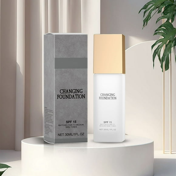 QIPOPIQ Color Changing Foundation, Hydrating Full Coverage Matte Liquid Foundation for Mature Skin, Waterproof and Long Lasting