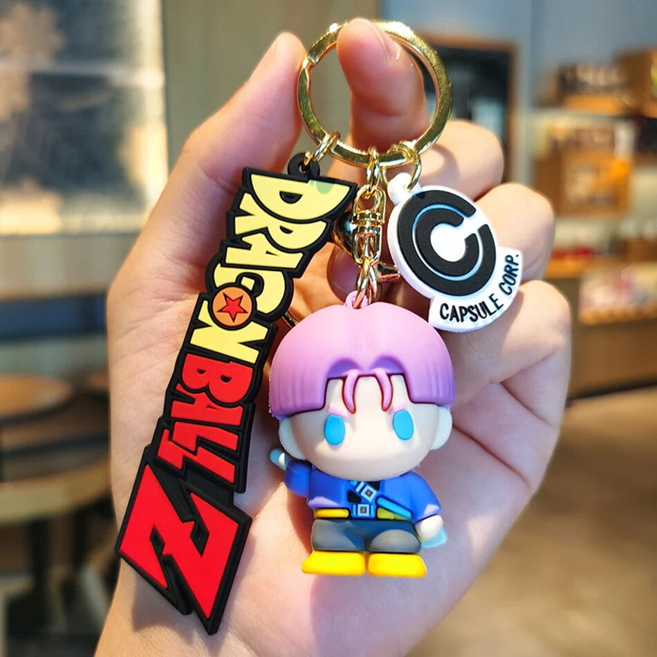 Dragon Ball Keychain PVC Cartoon Anime Figure Trunks Son Goku Piccolo Buu Vegeta Action Figures Key Chain Keyring Bag Pendant 12 Walmart