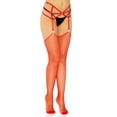 thumbnail image 4 of Leg Avenue Women's Spandex Industrial Net Stockings With Unfinished Top, Red, One Size, 4 of 5