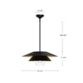 thumbnail image 2 of PD475120BGCL-Alora Lighting-Tetsu - 1 Light Pendant-7.5 Inches Tall and 19.5 Inches Wide-Brushed Gold Finish, 2 of 7