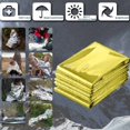 thumbnail image 5 of Couverture d'Isolation Mylar d'Urgence pour Kit de Premiers Secours de Survie, Abri Militaire de Randonnée en Plein Air Camping Protection Tous Temps (Lot de 4), 5 of 5