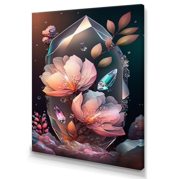 Designart Cherry Blossums Canvas Wall Art