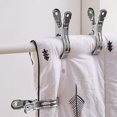 thumbnail image 5 of FOMMEN Pinzas para ropa resistentes para exteriores, paquete de 10 clips grandes de acero inoxidable para colchas, clips para toallas de playa, abrazaderas para cortinas, ropa de metal con punta de go, 5 of 5