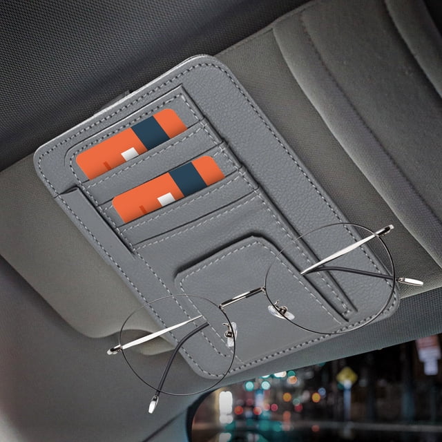 pstuiky Gafas de sol para coche gafas de sol de cuero para coche clip magnético para visera de coche varias gafas de sol para coche gafas de sol para visera