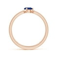 thumbnail image 2 of Angara Natural 0.4 Ct. Blue Sapphire Solitaire Ring in 14K Rose Gold for Women (Ring Size: 12), 2 of 9