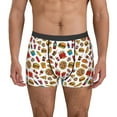thumbnail image 2 of Bingfone Hot Dog Pizza Men's Underwear - Casual Stretch Boxer Briefs-Large, 2 of 7