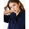 thumbnail image 4 of Free Assembly Women's Fleece Popover Sweatshirt with Raglan Sleeves, Size XS-XXXL, 4 of 7