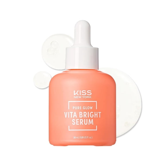 KISS NEW YORK Vita Bright Serum For Face 1.01 Fl Oz, Vitamin C Serum With Niacinamide & Grapefruit Extract for Strong Skin Barrier & Deep Hydration, Gentle Korean Skincare for Sensitive Skin