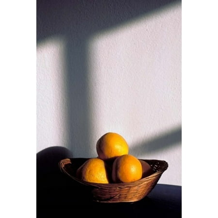 Oia Santorini Greece Oranges in a Basket Canvas Art - Todd Gipstein  DanitaDelimont (12 x (Santorini Greece Best Time To Visit)