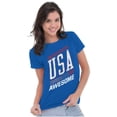 thumbnail image 5 of United States of Awesome Patriotic Womens Slim Fit Graphic Tee Brisco Brands S, 5 of 6