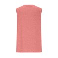 thumbnail image 5 of Swstbby Liquidation d'Été 2025! pour Hauts pour Femmes Grande Taille, Chemises d'Été pour Femmes, Chemise Décontractée Unie à Col Rond Sans Manches Rouge Melon D\'eau TG, 5 of 5