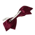 thumbnail image 4 of Unique Bargains 1 Pc Elegant Rhinestone Bow Hair Clips Wine Red, 4 of 5