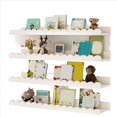 thumbnail image 1 of 4 Estantes Festoneados, Estanterías Flotantes Blancas de 15,6 Pulgadas para Guardería, Estantería Festoneada para Libros, Decoración de Pared para Niños., 1 of 5