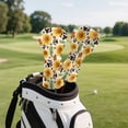 thumbnail image 4 of Uorisanigo Golf Club Head Covers, PU Leather Sunflower Dog Paws Golf Club Driver/Fairway Wood/Hybrid Headcovers Set 3 Pack, Soft Fabric Accessories Gifts for Men & Women, 4 of 7