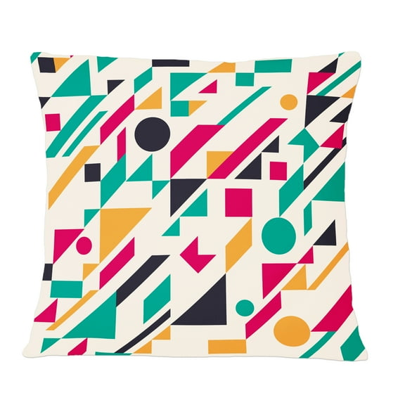 Designart Retro Geometric Design III' Mid-Century Modern Throw Pillow - 12x20