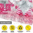 thumbnail image 3 of Valentine''s Day Gnome Shower Curtain Love Heart Pink Flower Tree Home Bathtubs Bathroom Curtain Decoration Set 12 Hooks Washable Durable Polyester Fabric 72"x72", 3 of 4
