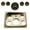 Tan, variant on 5pc Set of Gauges + Dashboard Instrument Panel, Includes Speedometer, Fuel, Water, Pressure, Battery Voltage Gauge, Fits All Models of Military Humvee- Green