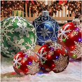 thumbnail image 3 of Christmas Inflatables Outdoor Decorations Balls, 24 Inch Giant Christmas Inflatables Balls with Pump, Christmas Blow Up Yard Decorations Inflatable Ornament for Outside Garden Yard (D), 3 of 5