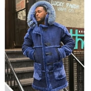High Quality New Men's Fashion Long Sleeve Fur Turn-down Collar Thicken Warm Shearling Coat Men Faux Fur Suede Winter Jacket Outwear