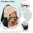 thumbnail image 7 of KUIFORTI Cartoon Capybara Guitar Music Print Kids Backpack LLightweight Polyester School Bag for Elementary Middle Boys Girls Back to School Gift for Students, 7 of 7