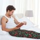 thumbnail image 5 of Balery Strawberry Pantalones de pijama para hombre, pijama ultraligero, pantalón de descanso-Large, 5 of 6
