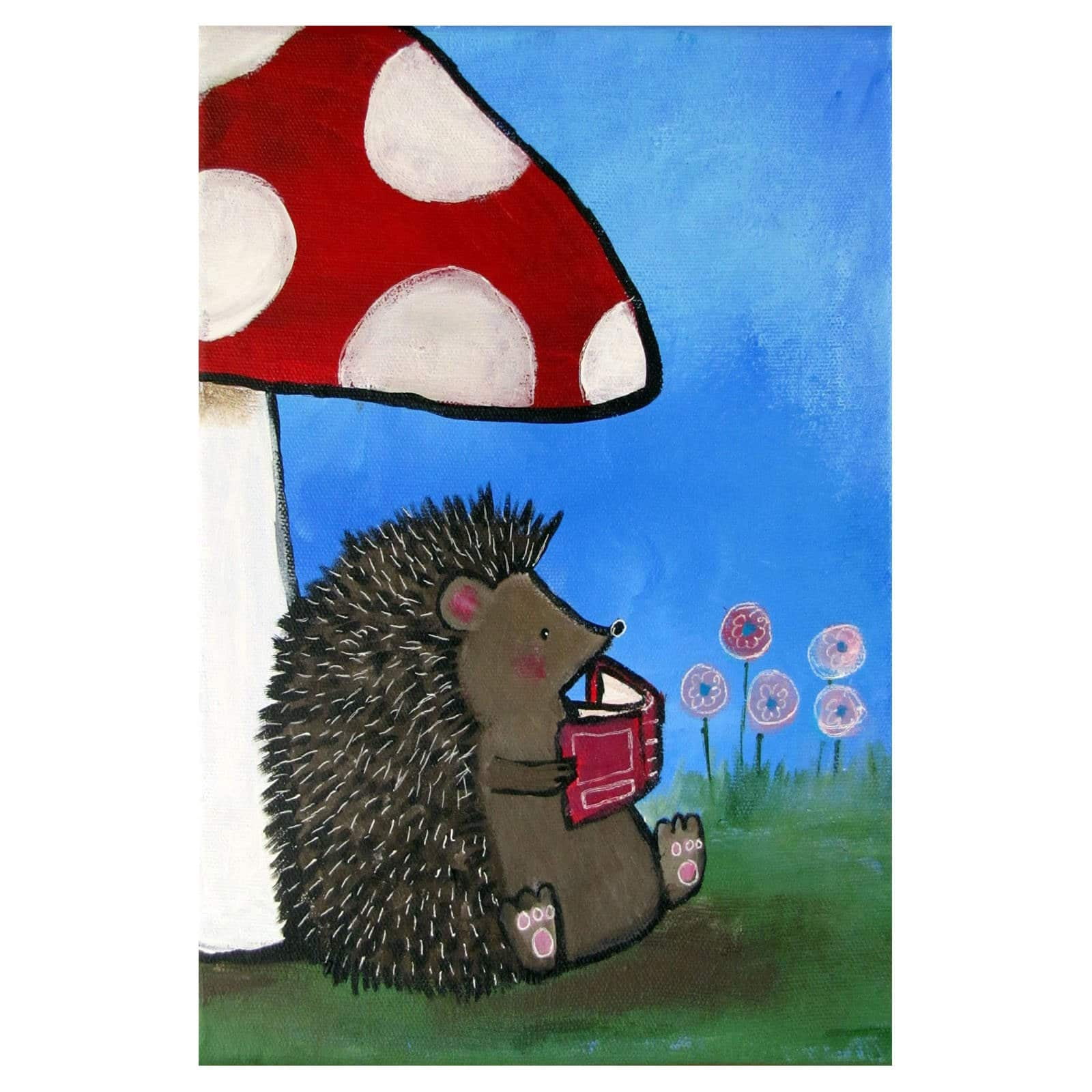 Marmont Hill Reading Porcupine Wall Art