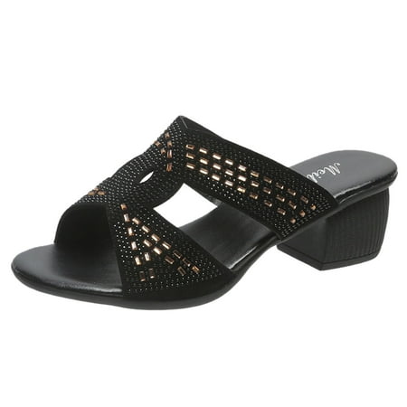 

zuwimk Sandals For Women Women s Jelly Sandals T-Strap Slingback Flats Clear Summer Beach Rain Shoes Black