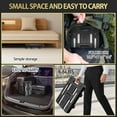 thumbnail image 5 of Folding Hand Truck, Foldable Dolly Cart With Wheels, 500LB Heavy Duty Luggage Cart, 6-wheel Convenient Hand Truck, 2 Fixing Ropes & 1 Extra Big Storage Bag Suitable for Luggage, Travel, Moving (Black, 5 of 6