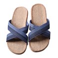 thumbnail image 1 of House Slipper Lightweight Breathable Open Toe Flax Slipper House Sandal for Summer, 1 of 3