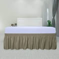 thumbnail image 2 of Easy-Going Wrap Around Ruffled Bed Skirt 14 Inch for Queen, King Size Beds, Sand, 2 of 7