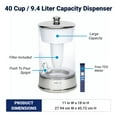 Zerowater 40 Cup ReadyPour™ Glass 5Stage Water Filtration Dispenser