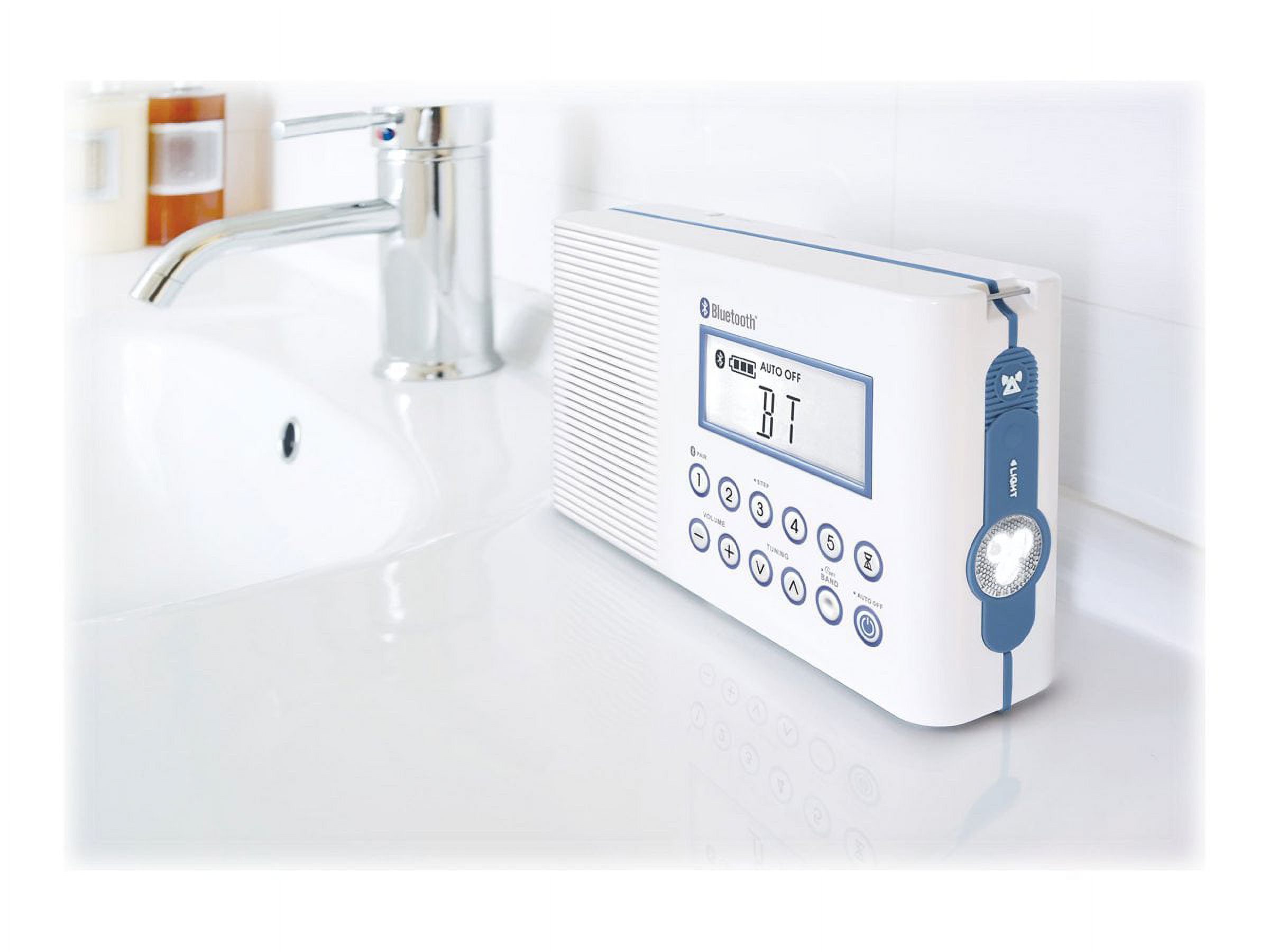Sangean H202 Portable AM/FM/Weather Alert/ Bluetooth Digital Tuning Waterproof Shower Radio - image 5 of 8