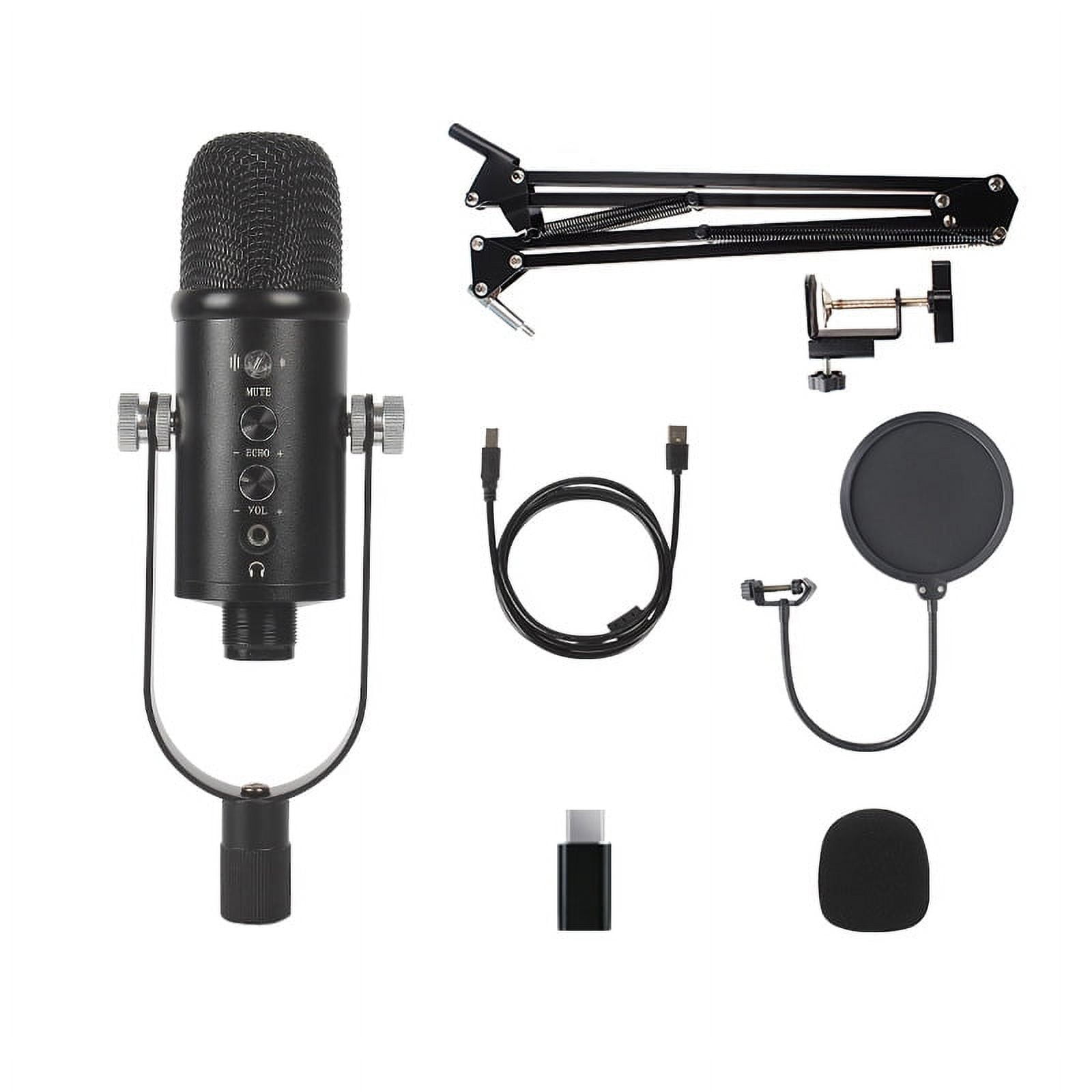 USB Condenser Microphone Computer Gaming EDC Voice Noise Reduction Mic Phone Recording Dubbing Live Streaming Microphone