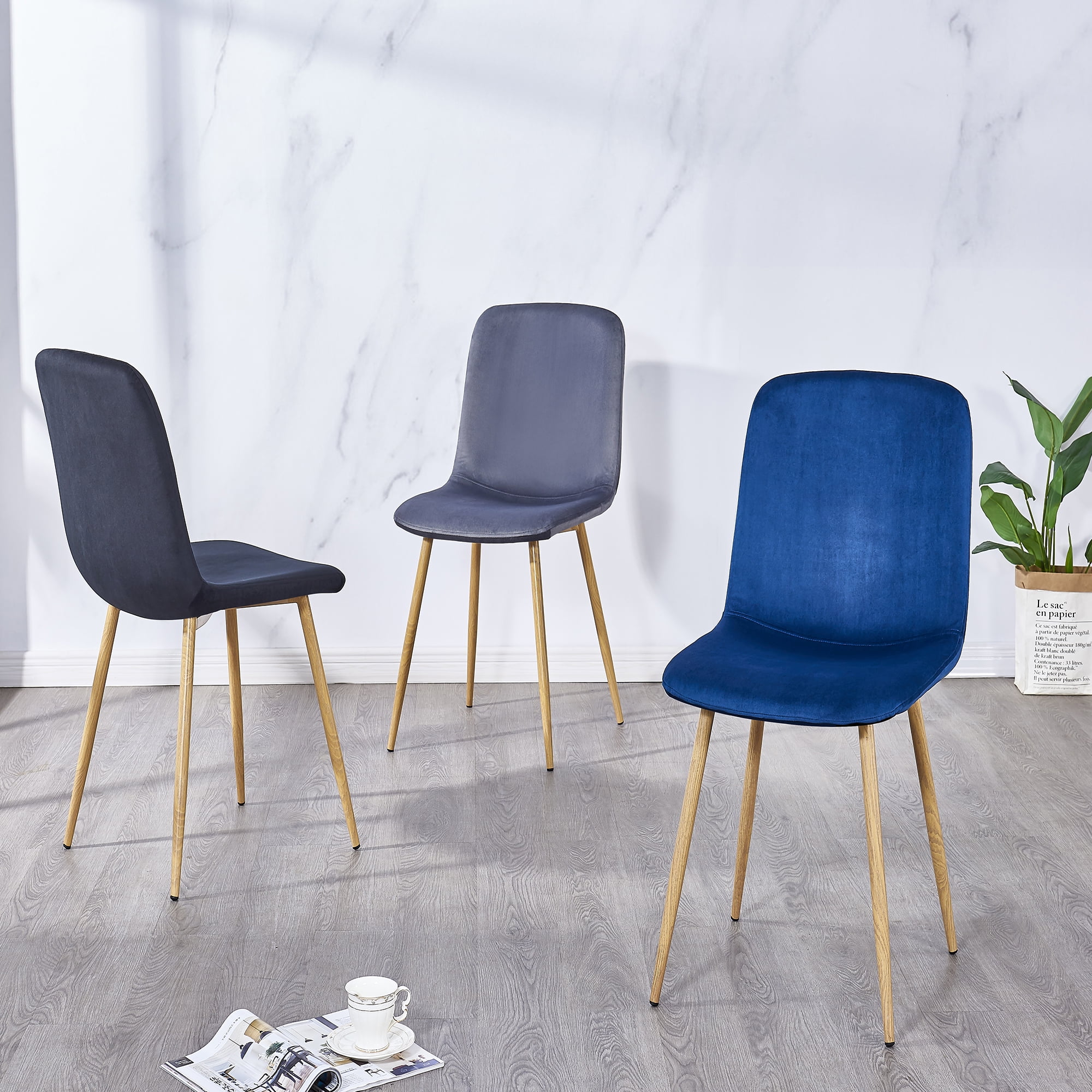 Kadyn Dining Chair 4PCS, Dining Room Chairs for Restaurants, Cafes, Kitchen Chairs for Living Rooms, Blue Kadyn Dining Chair 4PCS, Dining Room Chairs for Restaurants, Cafes, Kitchen Chairs for Living Rooms, Blue