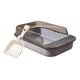 thumbnail image 5 of Caja de arena para gatos, bandeja de arena para gatitos con lados altos, arenero para gatos, resistente y semicerrado Claro y gris, 5 of 9