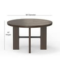 thumbnail image 2 of Georgio Dining and Poker Table in Walnut Wood Finish with Black Faux Leather, 2 of 18