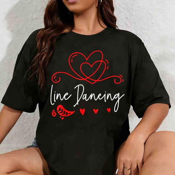 100% Cotton Unisex Line Dancing Line Dance T-Shirt