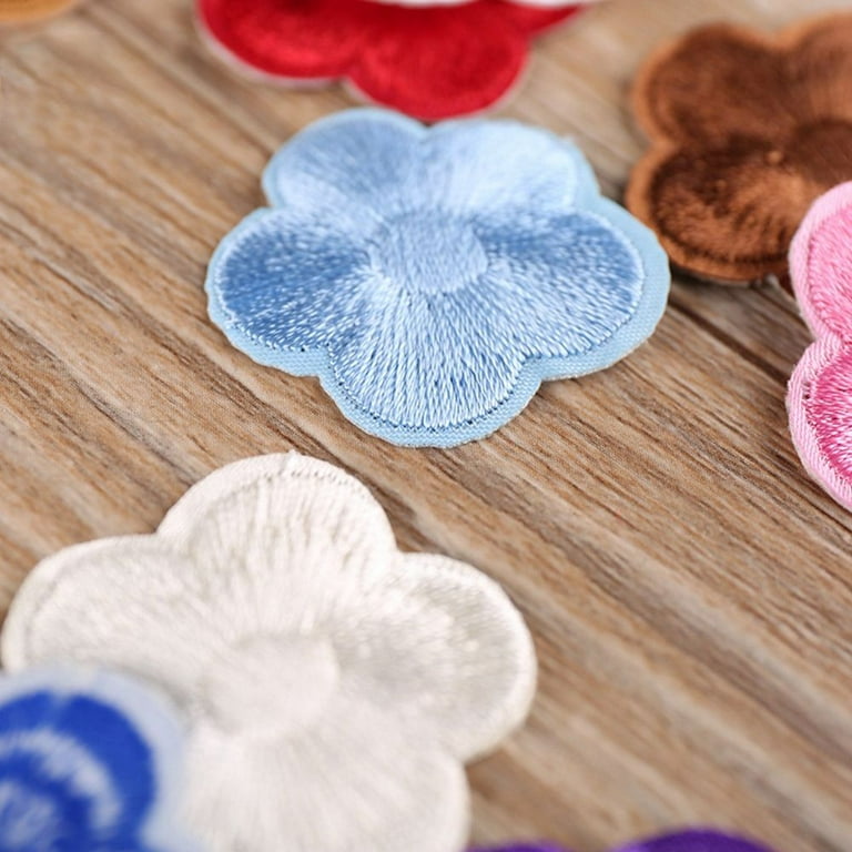 10pcs/lot Small Flower Dress Patches Stripes Embroidered Clothes Decorative Embroidery  Stickers Iron On Patches Sewing Patch Applique 7 